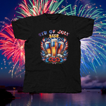 Load image into Gallery viewer, 4TH OF JULY BEER - front of tee
