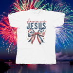 Load image into Gallery viewer, AMERICA NEEDS JESUS - front of tee
