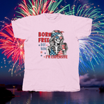 Load image into Gallery viewer, BORN FREE BUT NOW I'M EXPENSIVE - front of tee
