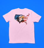 Load image into Gallery viewer, Eagle In Front of USA Flag - back of tee
