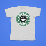 Load image into Gallery viewer, Central Perk Round Design - front of tee
