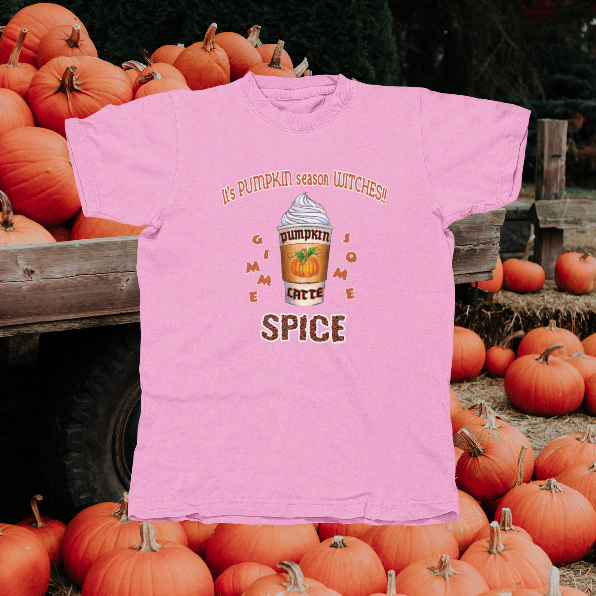 It's Pumpkin Season Witches!! Gimme Some Spice! - front of tee