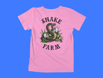 Load image into Gallery viewer, Snake Farm Custom Design - Black Letters - back of tee
