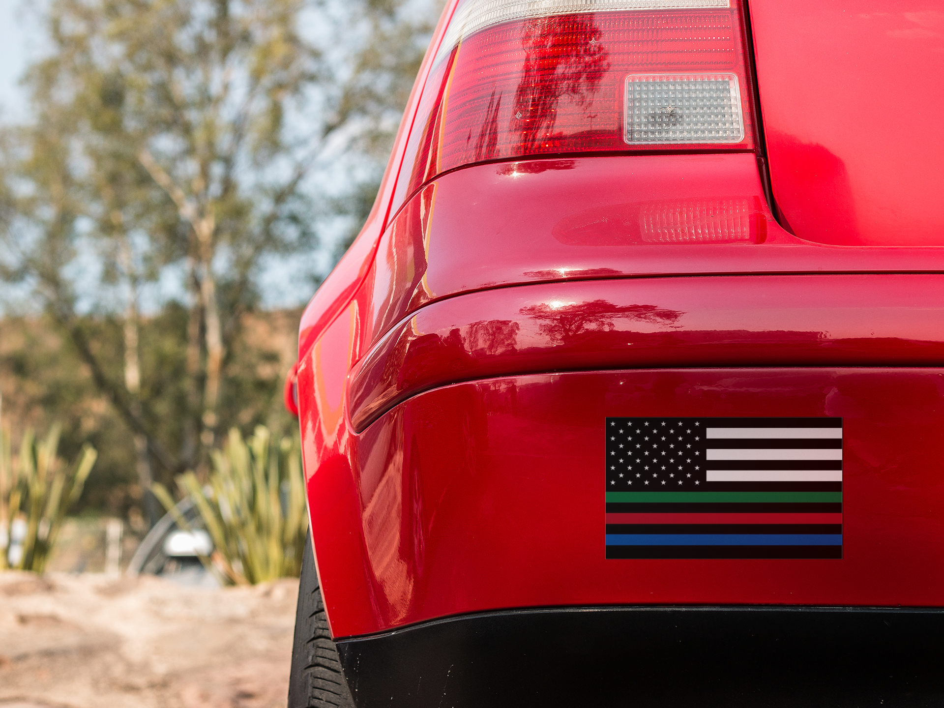 Red Green & Blue Stripe American Flag