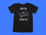 Load image into Gallery viewer, Cuff 'Em 'N Stuff "Em - back of tee
