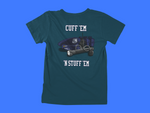 Load image into Gallery viewer, Cuff 'Em 'N Stuff "Em - back of tee
