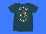 Load image into Gallery viewer, Snake Farm Custom Design - White Letters - back of tee
