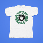 Load image into Gallery viewer, Central Perk Round Design - front of tee
